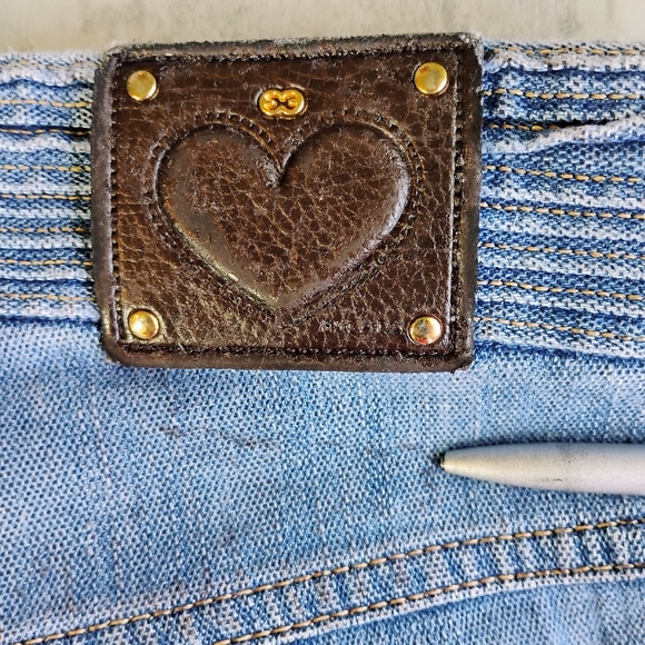 Escada Y2K Cropped Jeans Womens 38 US 6/8 Blue Pintuck Retro Medium Wash - Picture 8 of 16